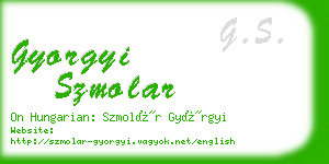 gyorgyi szmolar business card